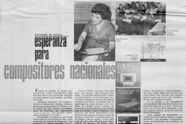 Ediciones de discos. Esperanzas para compositores chilenos