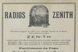 Radios Zenith, 1933