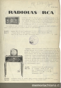 RCA Victor Company : Radiolas, electrolas, radiotrones, alto-parlantes :productos de la RCA-Víctor Company Inc.