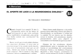 El aporte de Luco a la neurociencia chilena