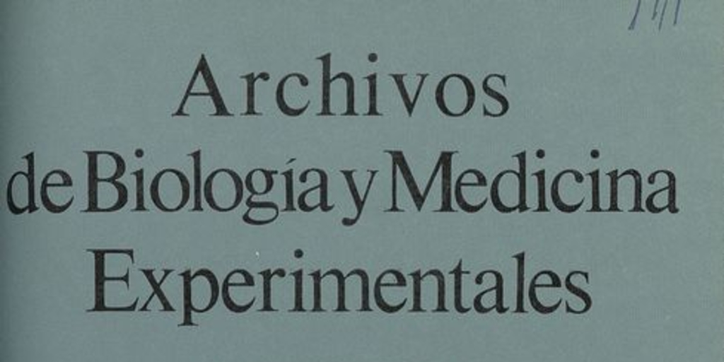 Historia de la Sociedad de Biología de Chile. Archivos de Biología y Medicina Experimental, nº 11,(1978)