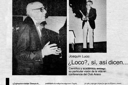 ¿Loco?, sí, así dicen...  El Rancagüino, Rancagua, 20 de abril 1985.