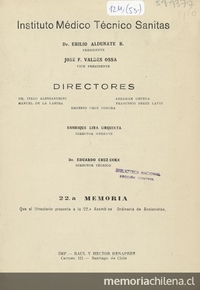 22a. Memoria. Que el Directorio presenta a la 22a. Asamblea Ordinaria de Accionistas. 1937
