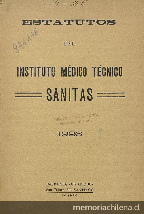 Memoria del director :año 1931 /del Instituto de Fisiología de la Universidad de Concepción ; prof. Alejandro Lipschütz.