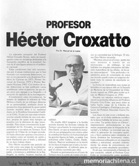 Profesor Héctor Croxatto
