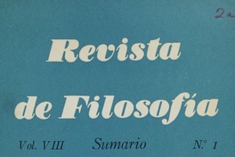 Revista de filosofía Vol.8:no.1 (1961:jul.)-Vol.8:no.2-3 (1961:nov.)