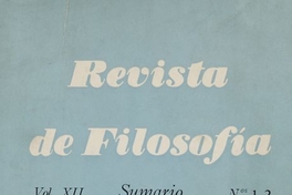 Revista de filosofía Vol.11:no.1/2 (1965:sept.)