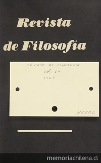 Revista de filosofía Vol.14:no.1 (1969)-Vol.14 no.2 (1969)