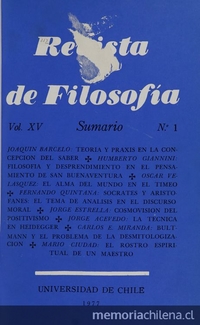 Revista de filosofía Vol.15:no.1 (1977:mayo)