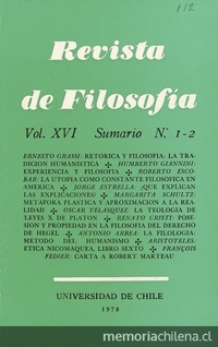 Revista de filosofía Vol.16:no.1/2 (1978:dic.)