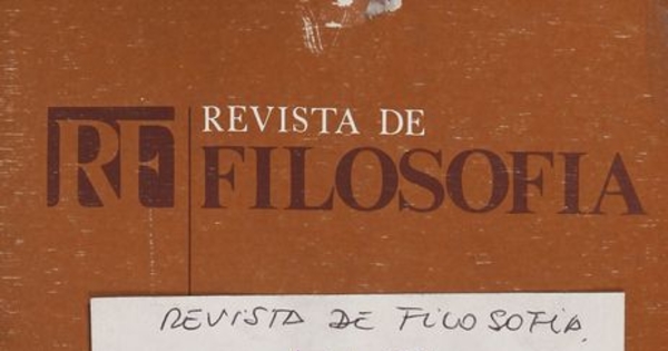 Revista de filosofía Vol.21(1983)-24 (1984)