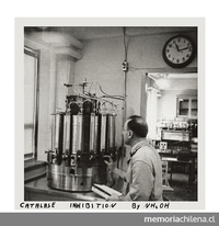 Osvaldo Cori en el laboratorio de Fritz Lipmann en Boston