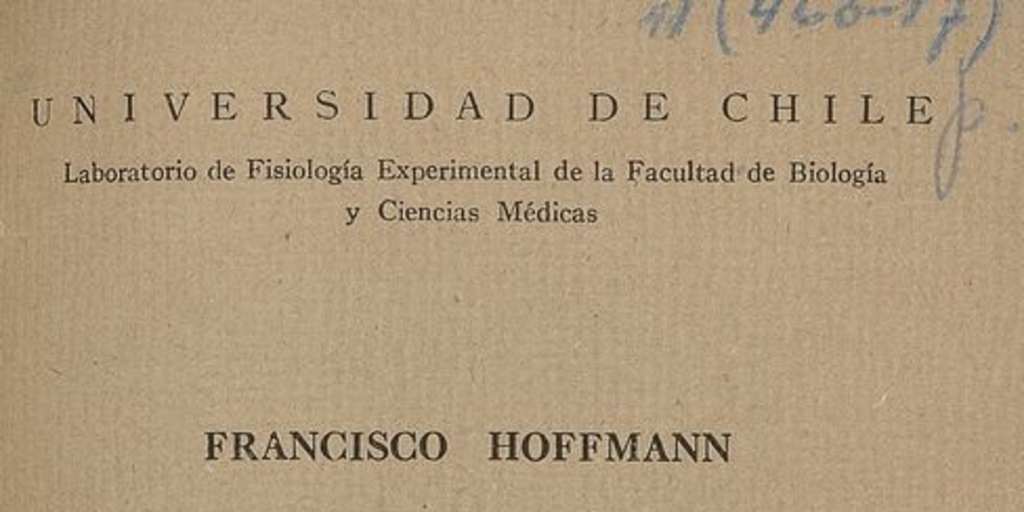 Sobre la necesidad de crear el Instituto de Fisiología de la Facultad de Biología y Ciencias Médicas. Santiago: Ed. prensas de la Universidad de Chile,1936