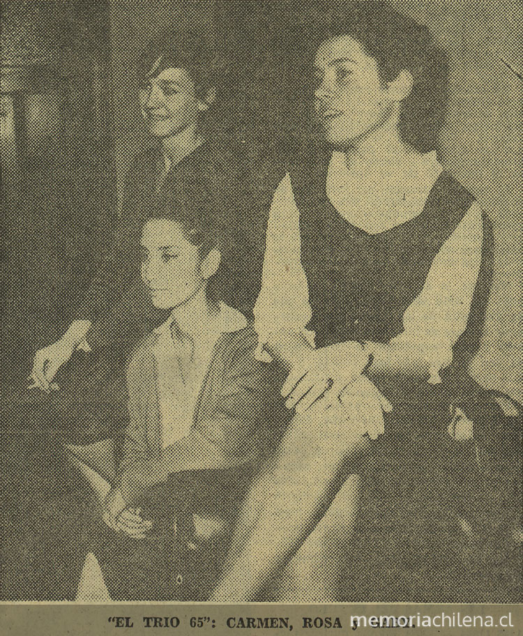 Carmen Beuchat, Rosa Celis y Gaby Concha