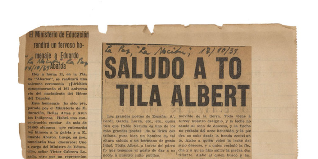 Saludo a Tótila Albert