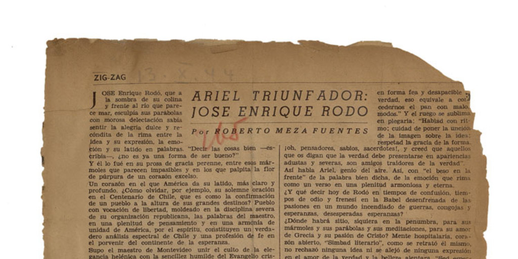 Ariel triunfador: José Enrique Rodó