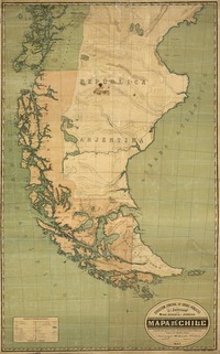 Mapa de Chile  [material cartográfico] Dirección Jeneral de Obras Públicas, 4 Sección Minas, Jeografía i Jeodesia.