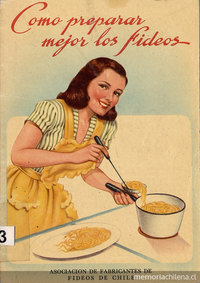 Portada de Como preparar mejor los fideos, 1950