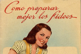 Portada de Como preparar mejor los fideos, 1950