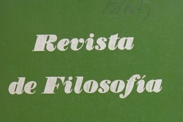 Revista de filosofía Vol.5:no.2 (ago. 1958)