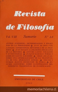 Revista de filosofía Vol.8:no.2-3 (1961:nov.)