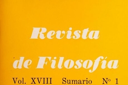 Revista de filosofía Vol.18:no.1 (1980:dic.)