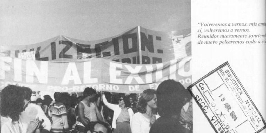 El exilio Memoria Chilena, Biblioteca Nacional de Chile