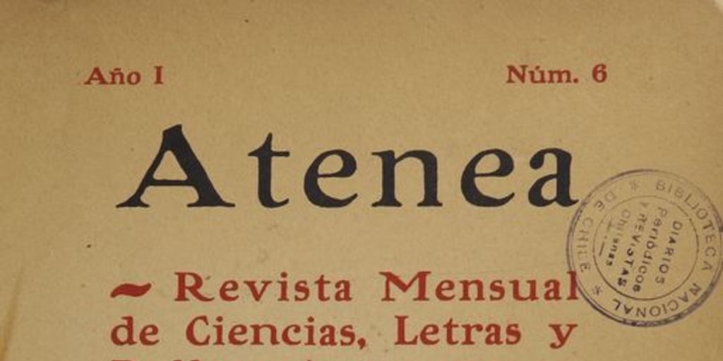 Atenea: año 1, número 6, septiembre de 1924
