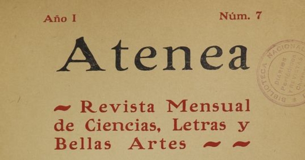 Atenea: año 1, número 7, octubre de 1924