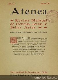 Atenea: año 1, número 8, noviembre de 1924