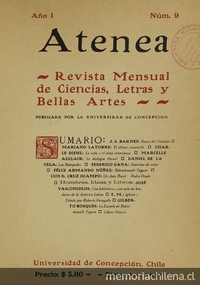 Atenea: año 1, número 9, diciembre de 1924