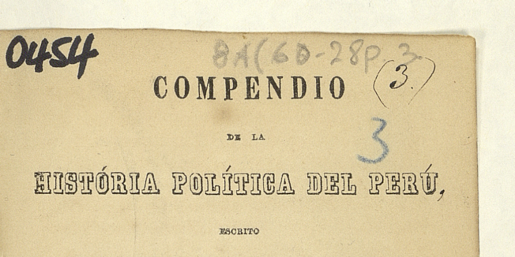 Compendio de la historia política del Perú
