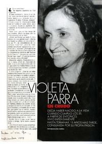 Violeta Parra en crudo  [artículo] Magdalena Correa.