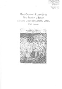 Mito, filosofía e historia  [artículo] Edison Otero.