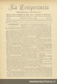 La temperancia Año 2: nº21, 6 de marzo de 1894