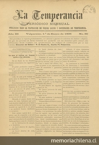 La temperancia Año 3: nº30, 1 de enero de 1895