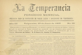 La temperancia Año 3: nº35, 19 de junio de 1895