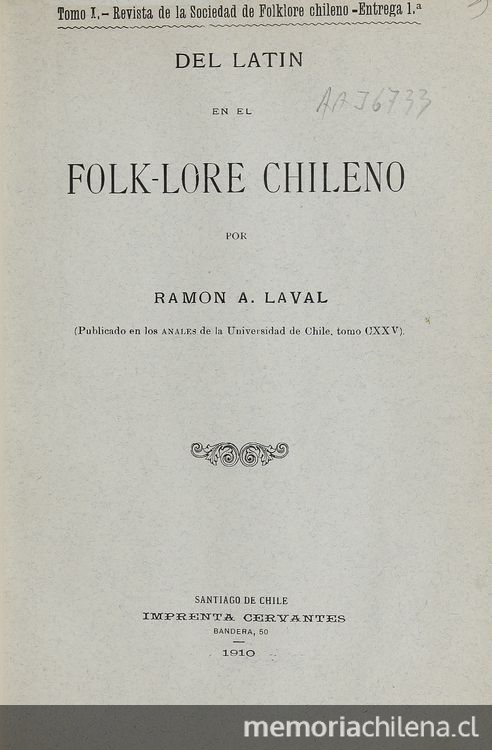 Del Latín en el folk-lore chileno