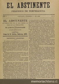 El Abstinente Año I: nº8, 1 de febrero de 1898