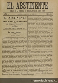 El Abstinente Año I: nº12, 1 de junio de 1898