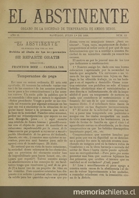 El Abstinente Año II: nº13, 1 de julio de 1898