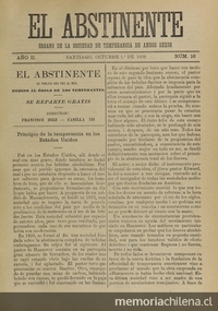 El Abstinente Año II: nº16, 1 de octubre de 1898