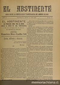 El Abstinente Año II: nº23, 1 de mayo de 1899