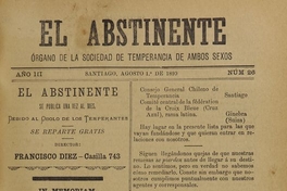 El Abstinente Año III: nº26, 1 de agosto de 1899