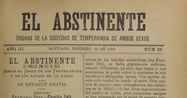 El Abstinente Año III: nº32, 12 de febrero de 1900