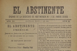 El Abstinente Año III: nº35, 1 de mayo de 1900