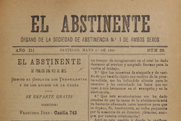 El Abstinente Año III: nº35, 1 de mayo de 1900