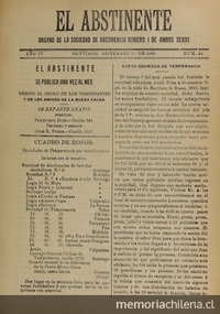 El Abstinente Año IV: nº42, 1 de diciembre de 1900