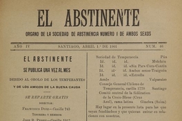 El Abstinente Año IV: nº46, 1 de abril de 1901