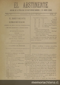 El Abstinente Año IV: nº48, 1 de junio de 1901